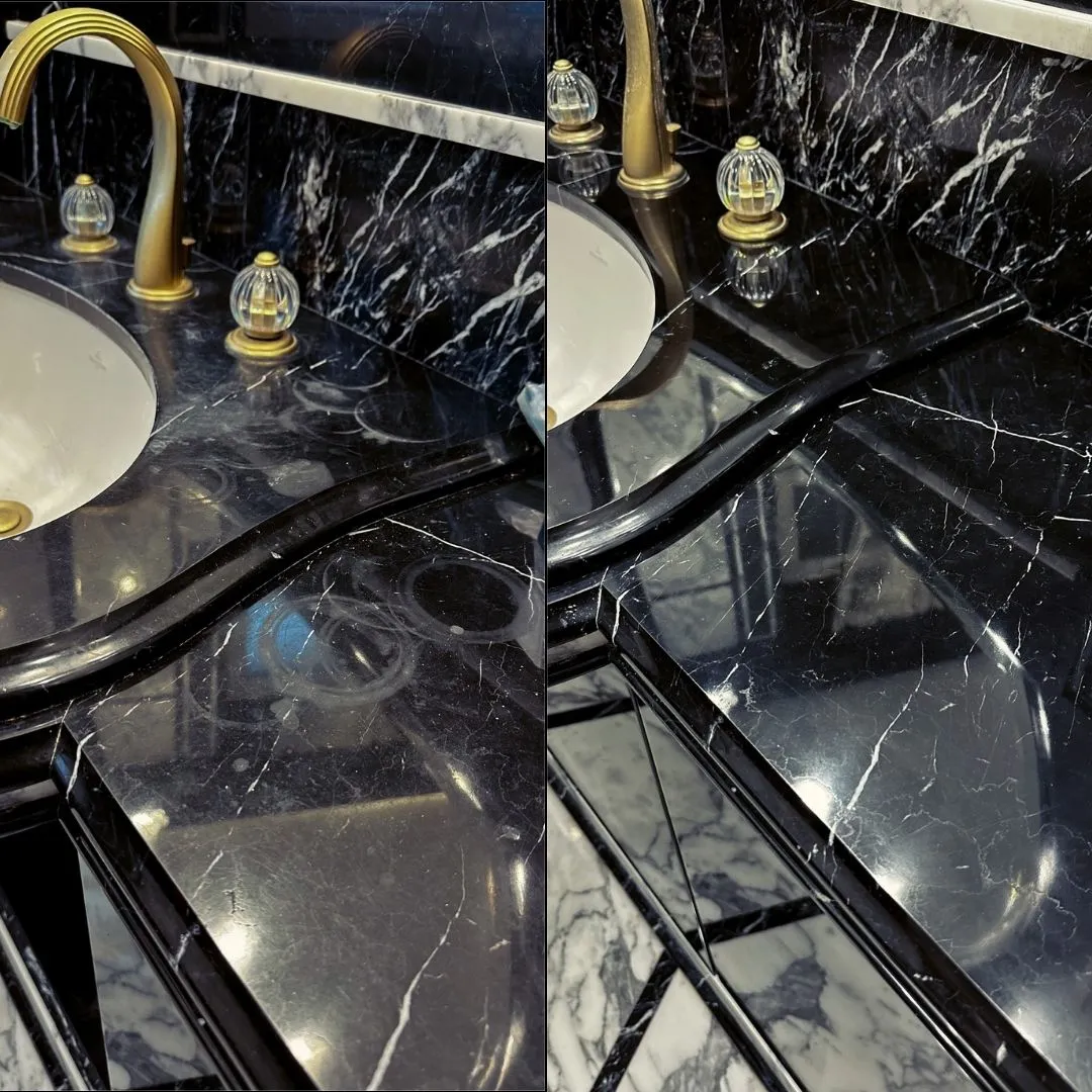 renowacja blatu kamiennego w łazience